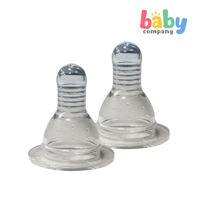 Precious Moments 2-Pack Regular Silicone Nipple - X-Cut Variable Flow