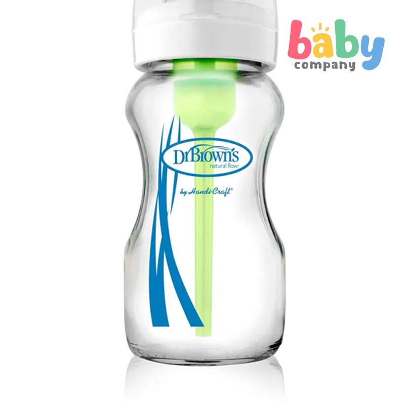 Dr. Brown’s Options 9oz/270ml Glass Wide-Neck Feeding Bottle