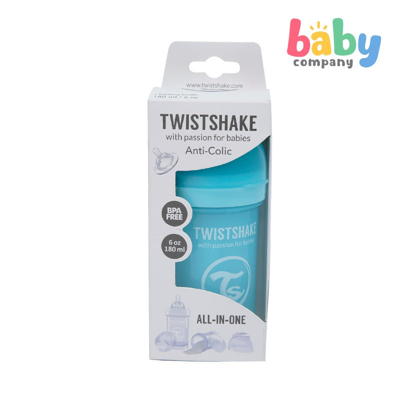 Twistshake Feeding Bottle Anti-Colic 180ml - Pastel Blue