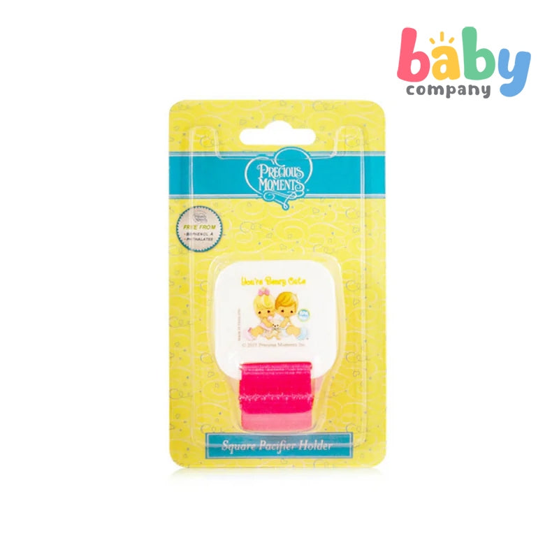 Precious Moments Square Clip Pacifier With Silicone Holder