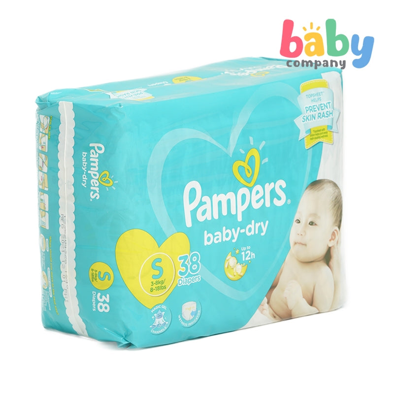 Pampers Baby Dry Taped Diapers Jumbo Pack - Small, 38s