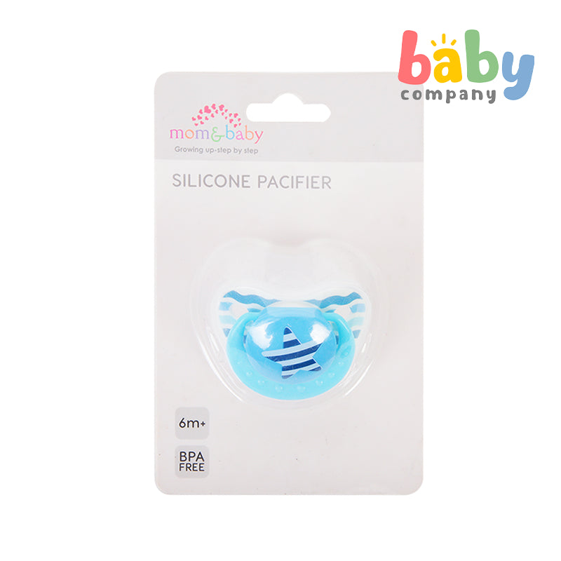 Mom & Baby Silicone Pacifier - Blue Star