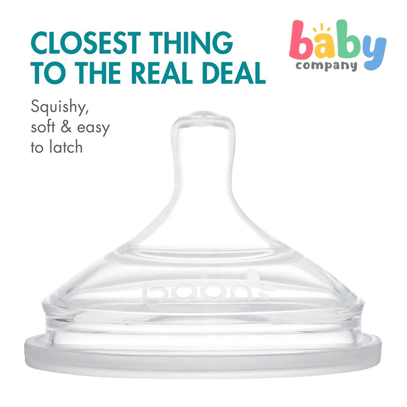 Boon 3-Pack Nursh Silicone Nipples - Fast Flow