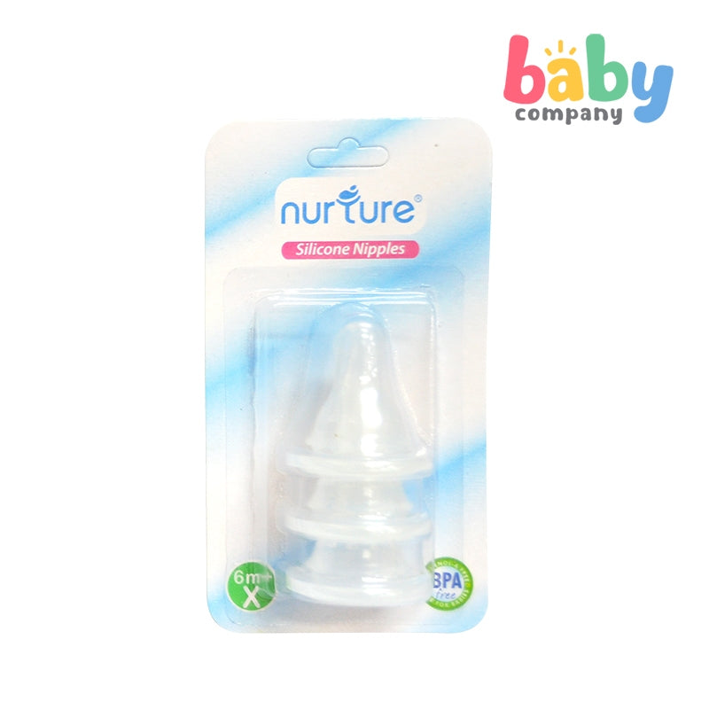 Nurture Silicone Replacement Nipples - Pack of 3