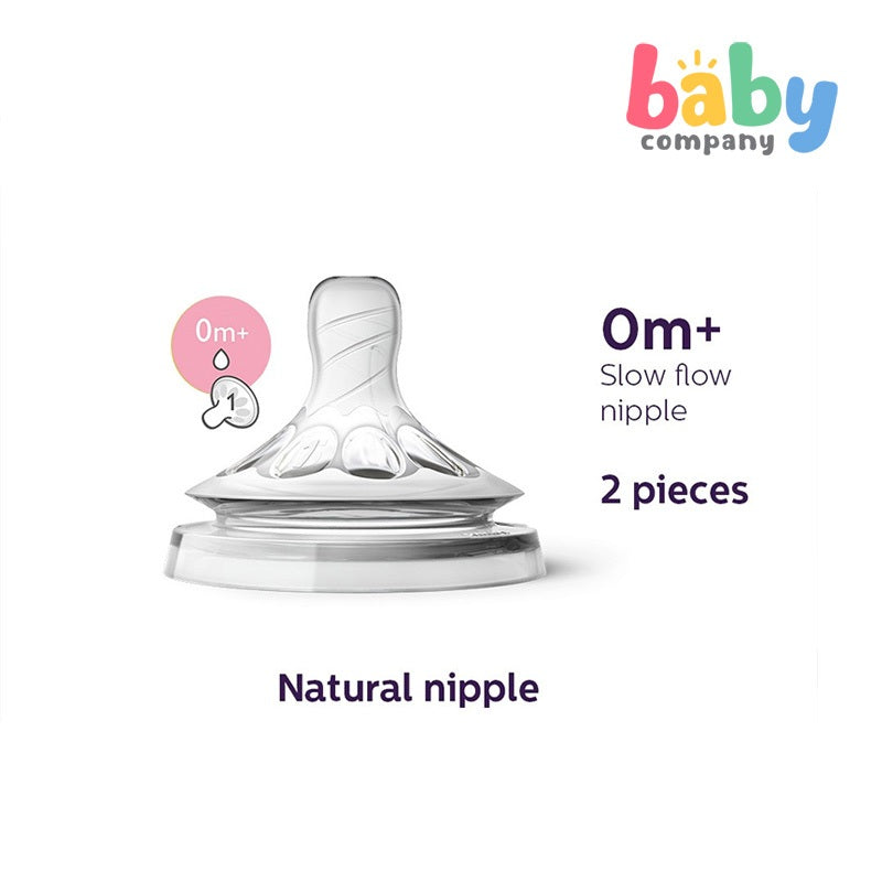 Philips Avent Natural 2.0 2-pack Newborn Flow Teats 0 mo+