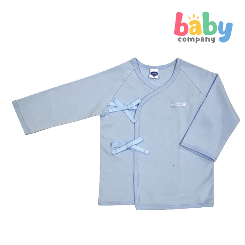 Enfant Long Sleeves Tie-Side Shirt - Blue