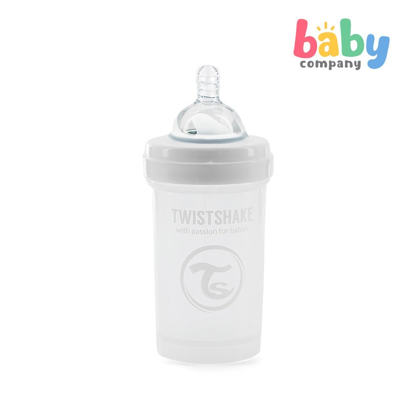 Twistshake Feeding Bottle Anti-Colic 180ml - White