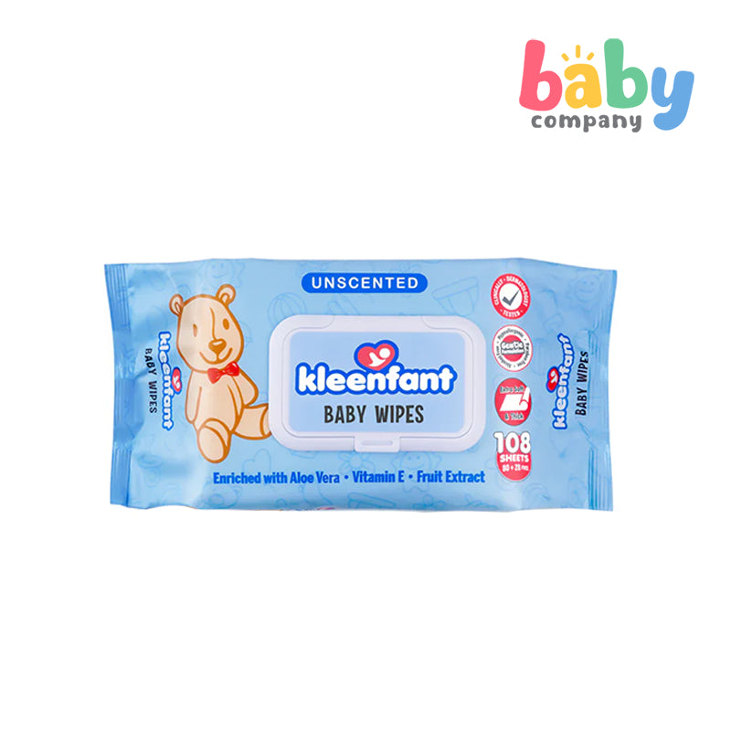 Kleenfant Unscented Baby Wipes - 35 Sheets x Pack of 3