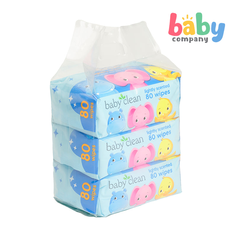 Buy 1 Take 1 Baby Clean Lightly Scented Wipes 80 Sheets (Pack of 3)