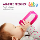 Boon Single 4oz/118ml Nursh Silicone Pouch Bottle - Coral