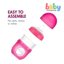 Boon Single 4oz/118ml Nursh Silicone Pouch Bottle - Coral