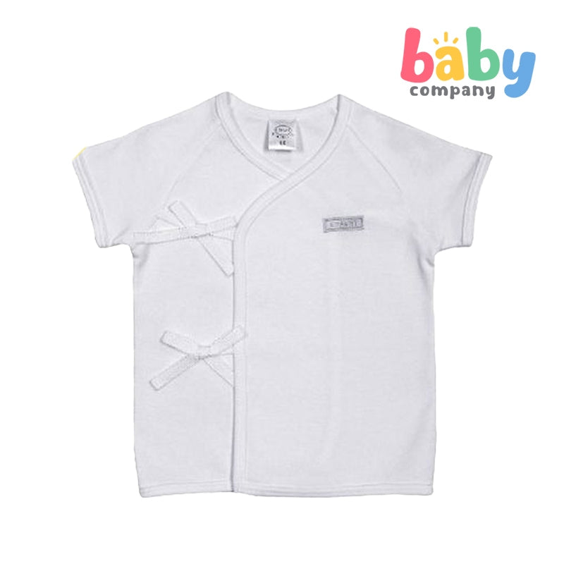 Enfant Short Sleeves Tie-Side Shirt, White