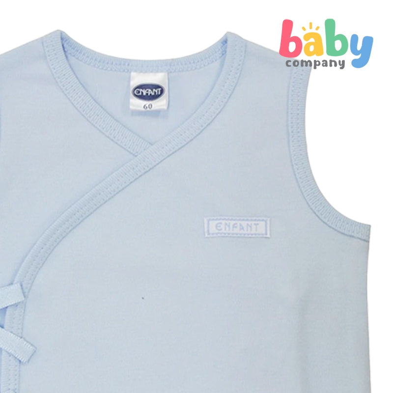 Enfant Sleeveless Tie-Side Shirt, Blue