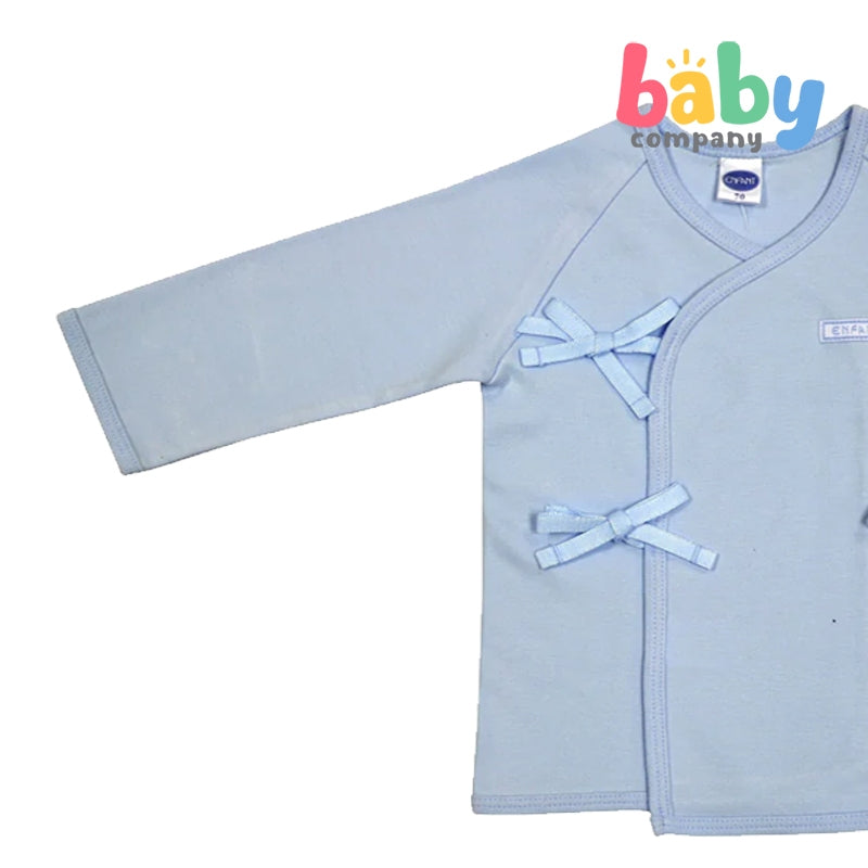 Enfant Long Sleeves Tie-Side Shirt - Blue