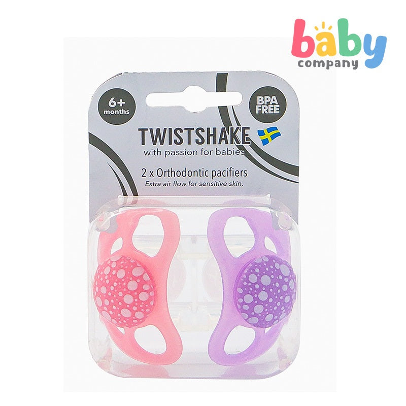 Twistshake Pacifier 2 pcs/pk - Pastel Pink Purple