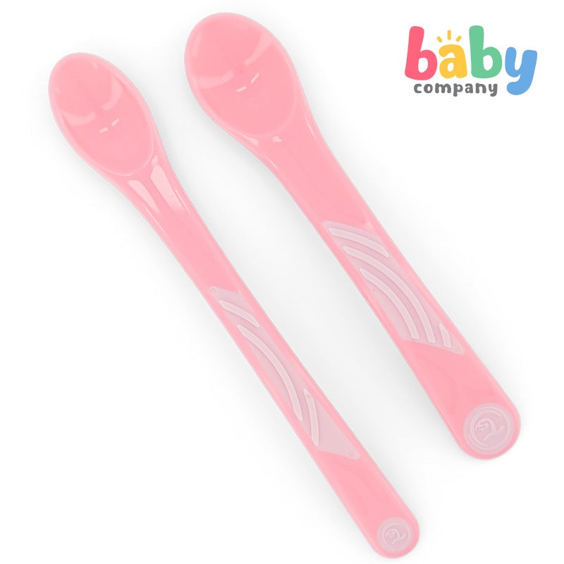 Twistshake Feeding Spoon Set 4+m 2pc/pk - Pastel Pink