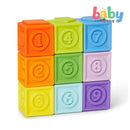 Kids II Bright Starts KaleidoCubes 9-Stack And Squeeze Blocks