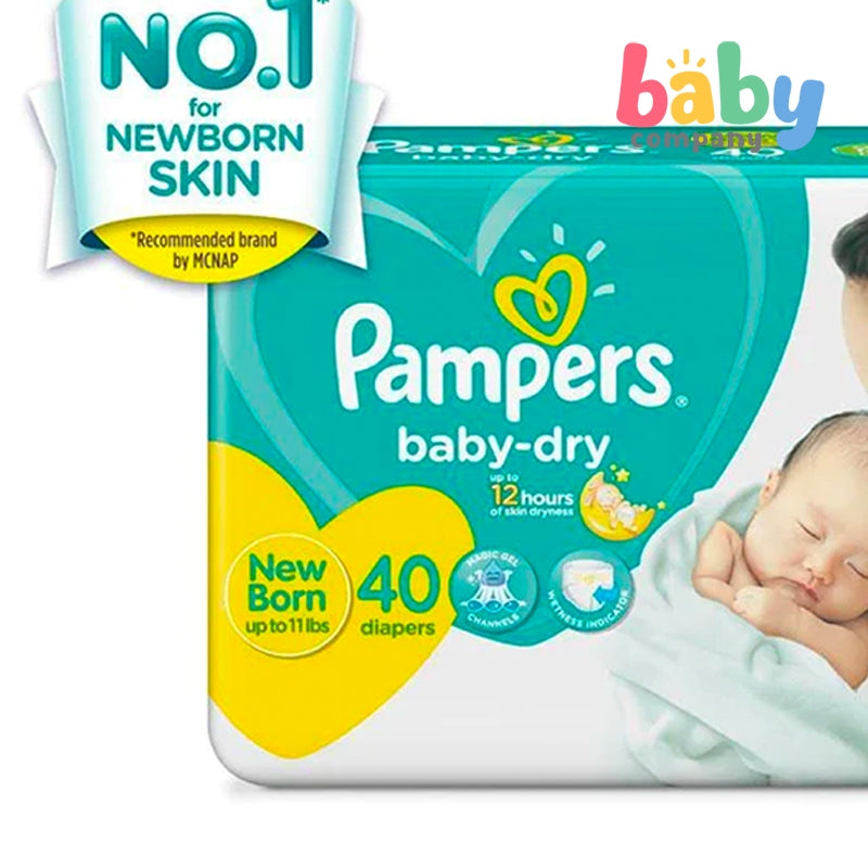 Pampers Baby Dry Taped Diapers - Jumbo Pack - Newborn 40s