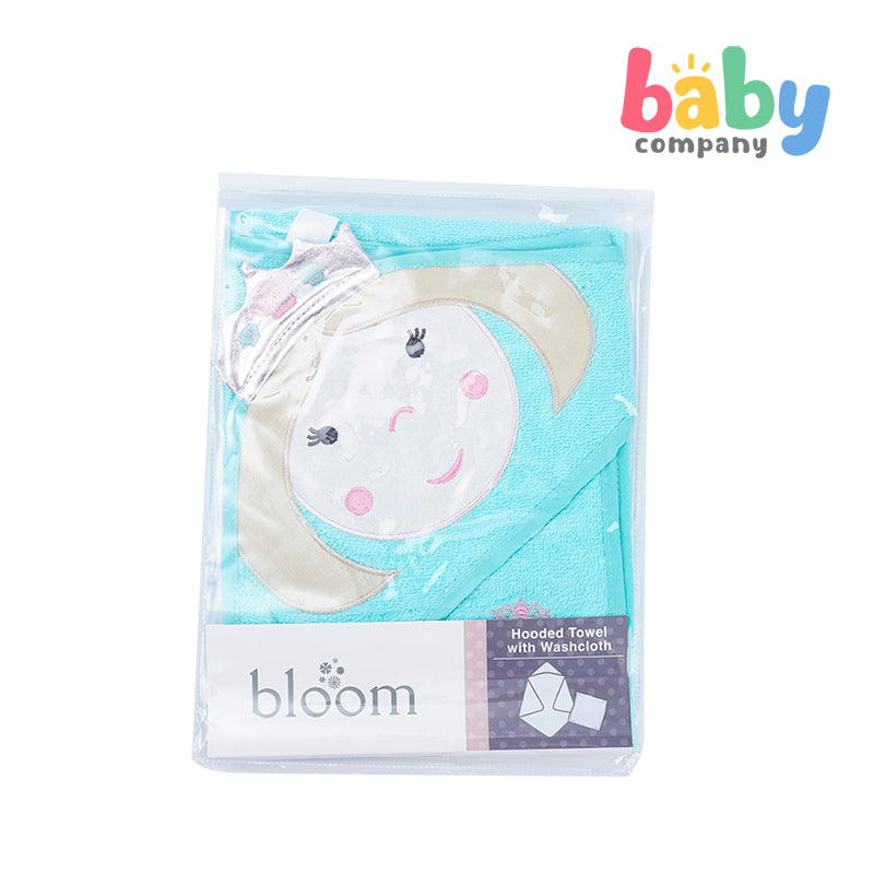 Bloom Hooded Towel with Washcloth - Princess