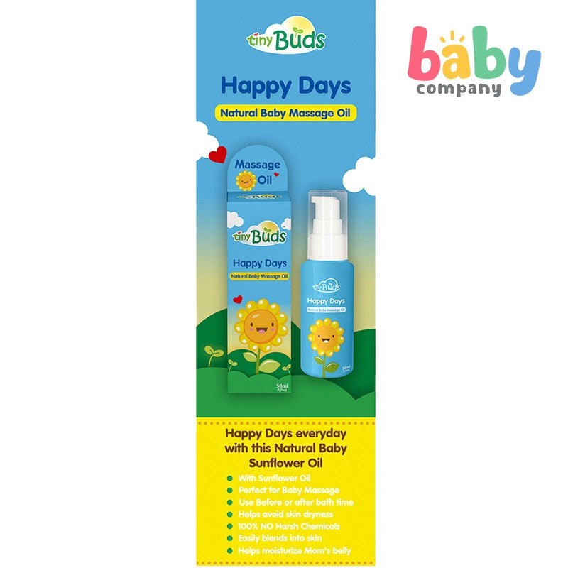 Tiny Buds Happy Days Natural Baby Massage Oil 50ml