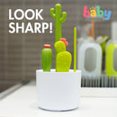 Boon Cacti Bottle Cleaning System - Set of 4 Brushes With Vase