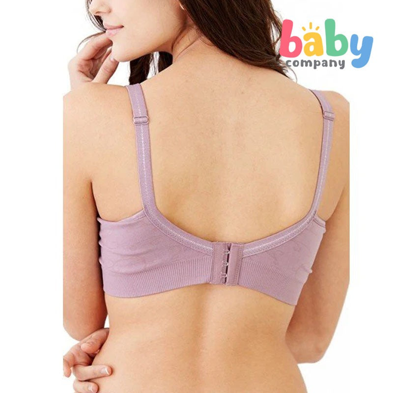 Mamaway 98811P Seamless Maternity & Nursing Antibacterial Bra Dusty Small - Purple