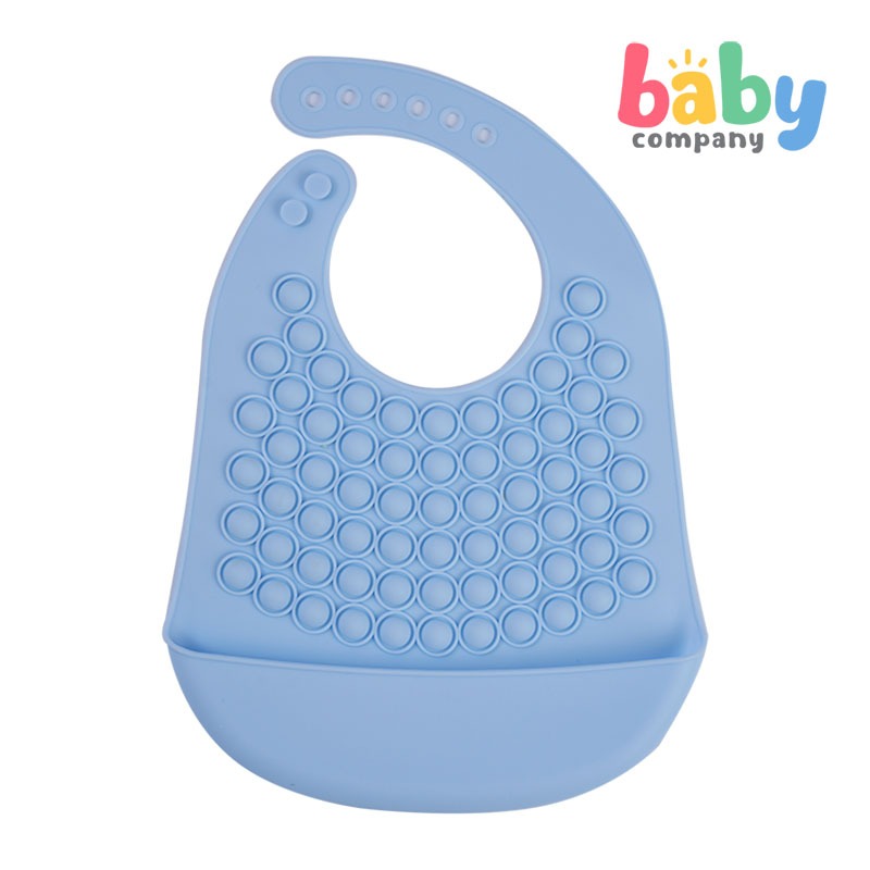 Mom & Baby Silicone Sensory Bib - Blue