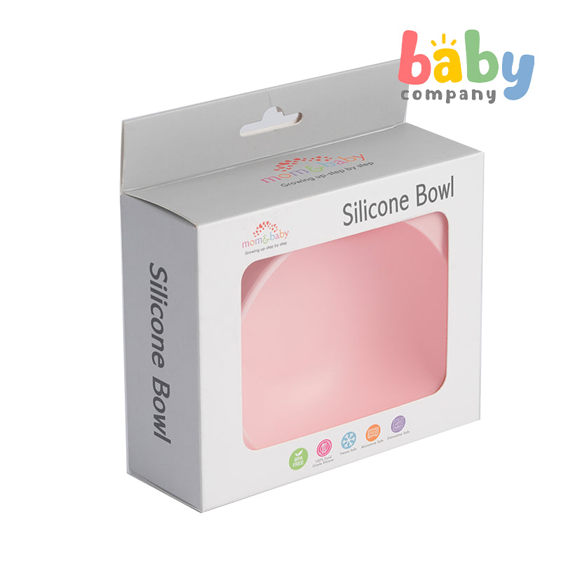 Mom & Baby Silicone Bowl, Elephant - Pink