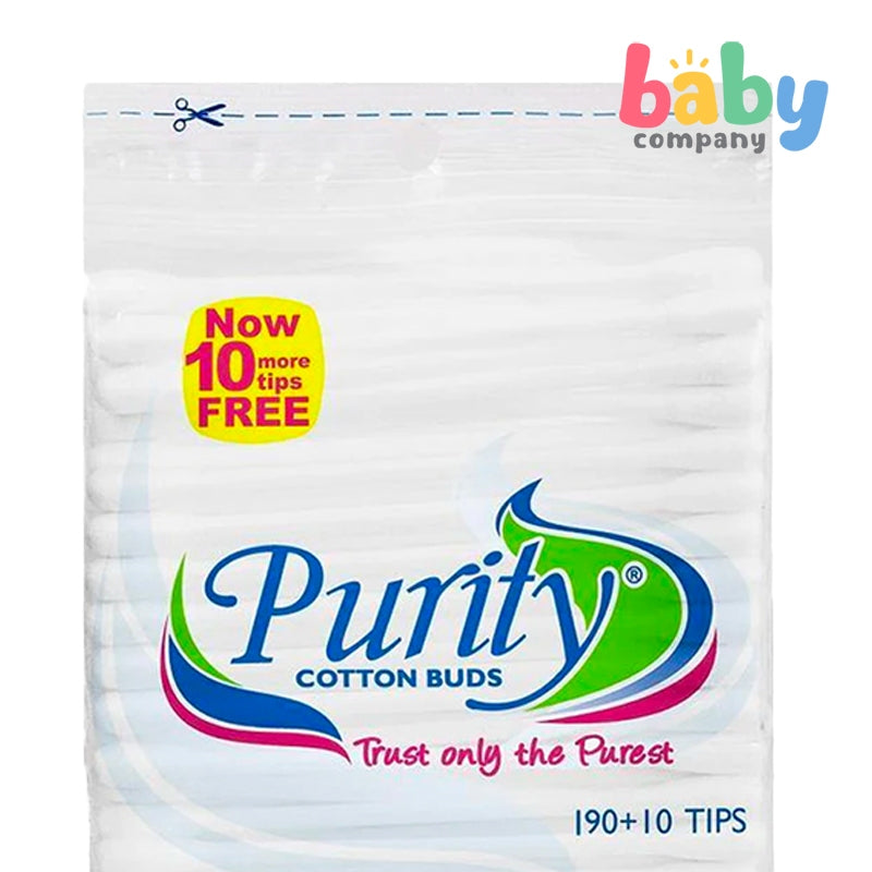 Purity Cotton Buds 190 tips with FREE 10 tips