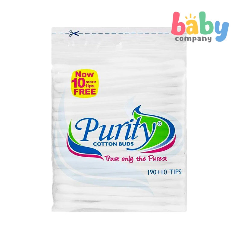 Purity Cotton Buds 190 tips with FREE 10 tips