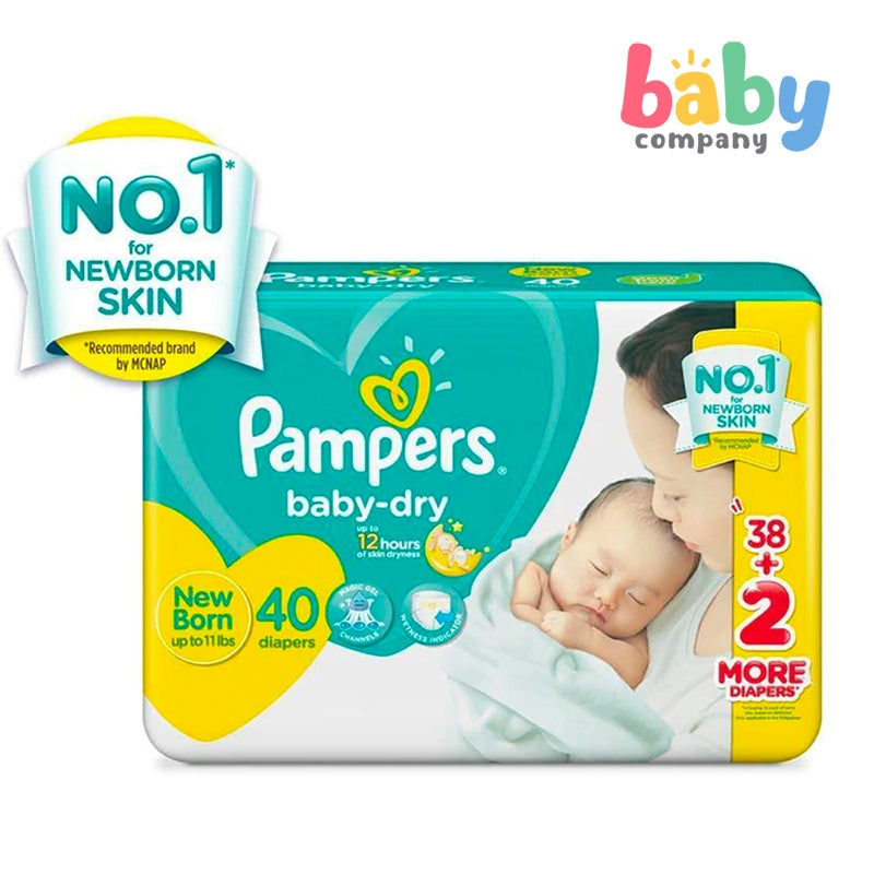 Pampers Baby Dry Taped Diapers - Jumbo Pack - Newborn 40s