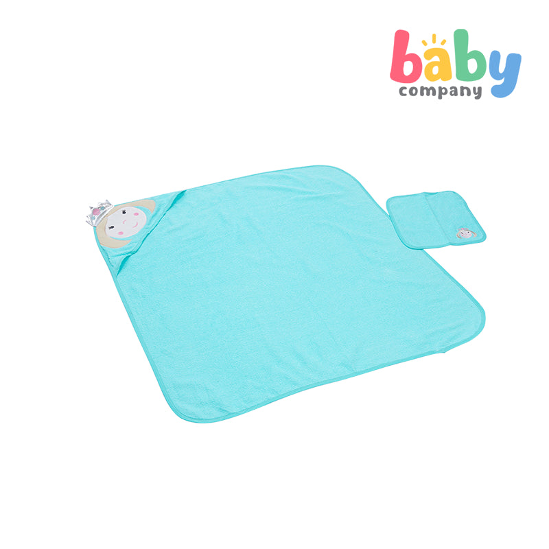 Bloom Hooded Towel with Washcloth - Princess