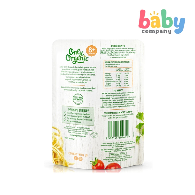 Only Organic Pasta Bolognese (8+ mos) 170g