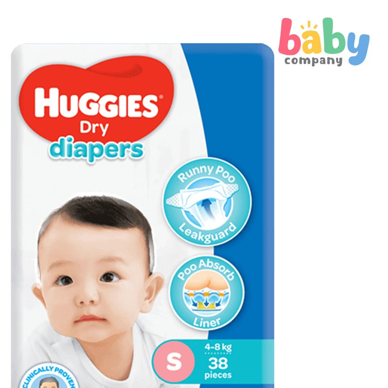 Huggies Dry Taped Diapers - 38s, Small