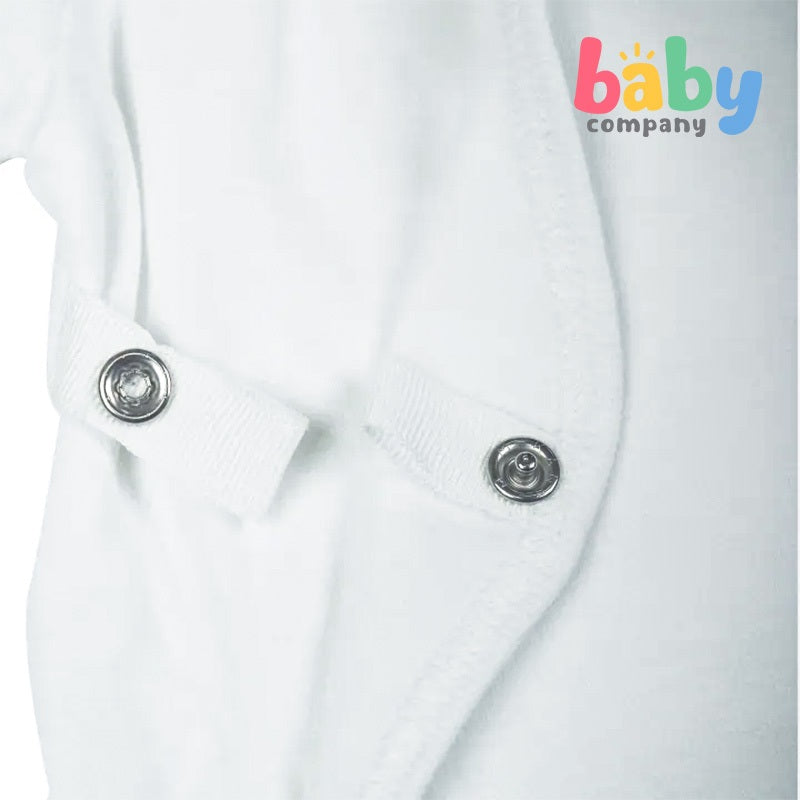 Enfant Baby Side-Snap Long-Sleeve Shirt White