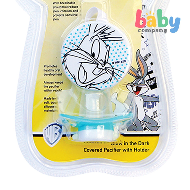 Looney Tunes Glow in the Dark Covered Pacifier with Holder