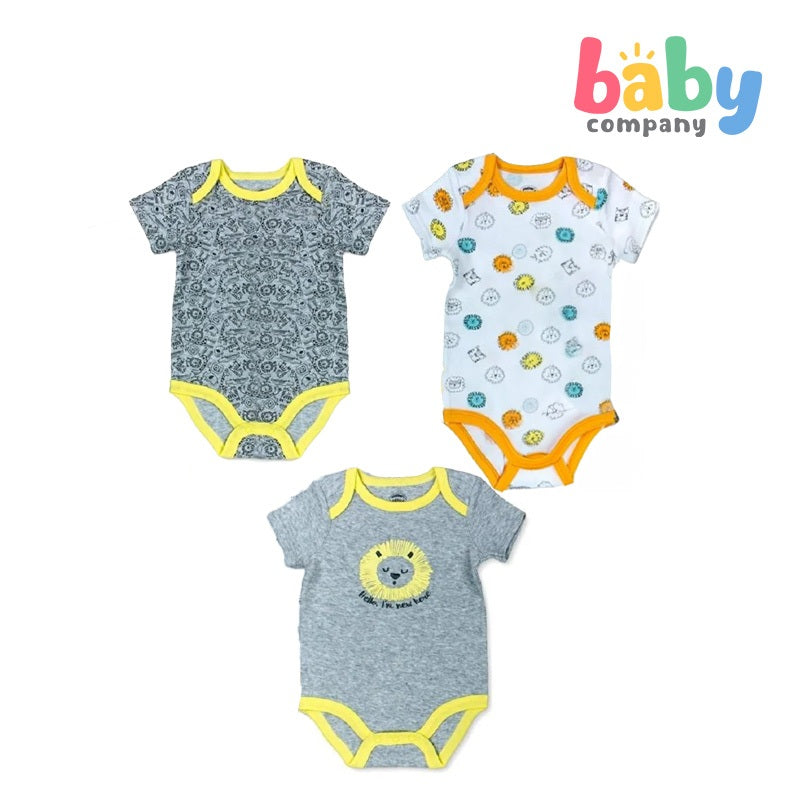 Mother's Choice 3 pcs Bodysuit Set - Lion Here