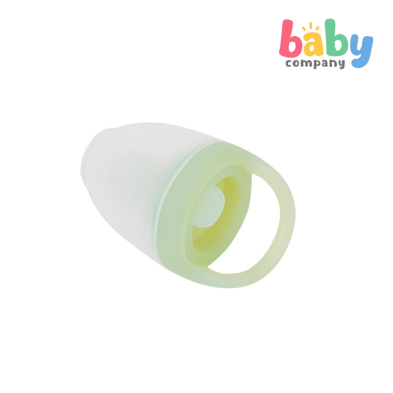 Mom & Baby Silicone Fruit Feeder with Cover - Green