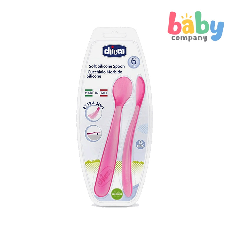 Chicco 2-Pack Soft Silicone Spoon 6M+