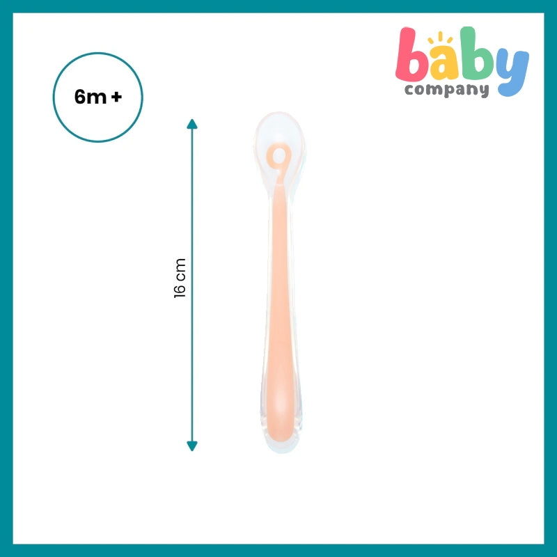 Babymoov  1st Age Silicone Spoon - Peach