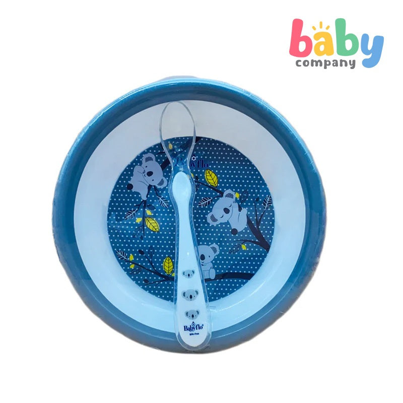 Babyflo Plate with Silicone Spoon