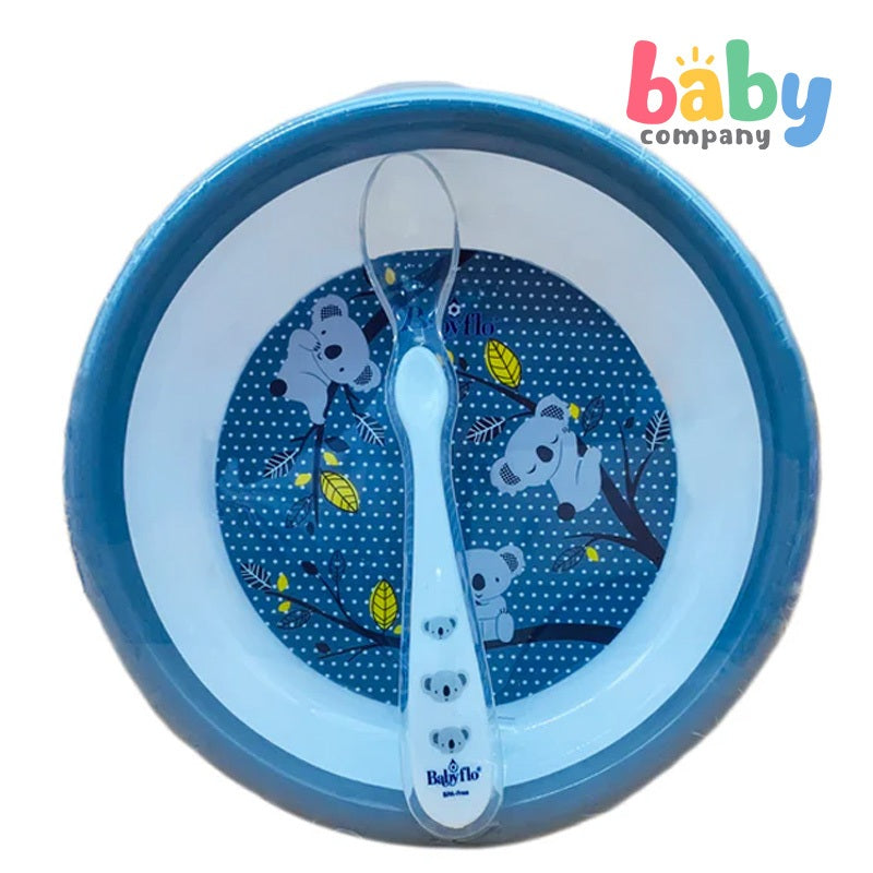 Babyflo Plate with Silicone Spoon