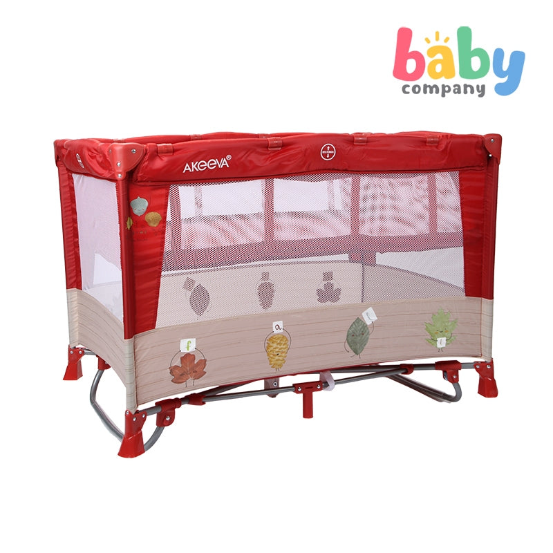 Akeeva Ohrid Basic Playpen and Rocker - Red