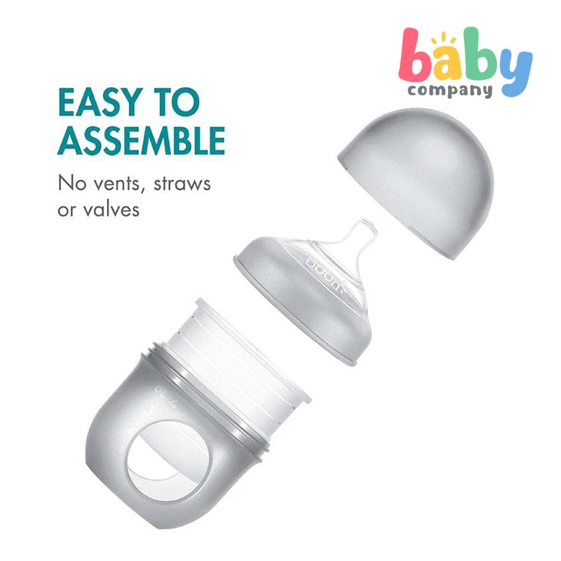 Boon 4oz/118ml Single Nursh Silicone Pouch Bottle - Gray