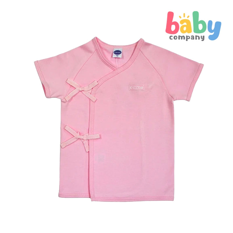 Enfant Short Sleeves Tie-Side Shirt, Pink