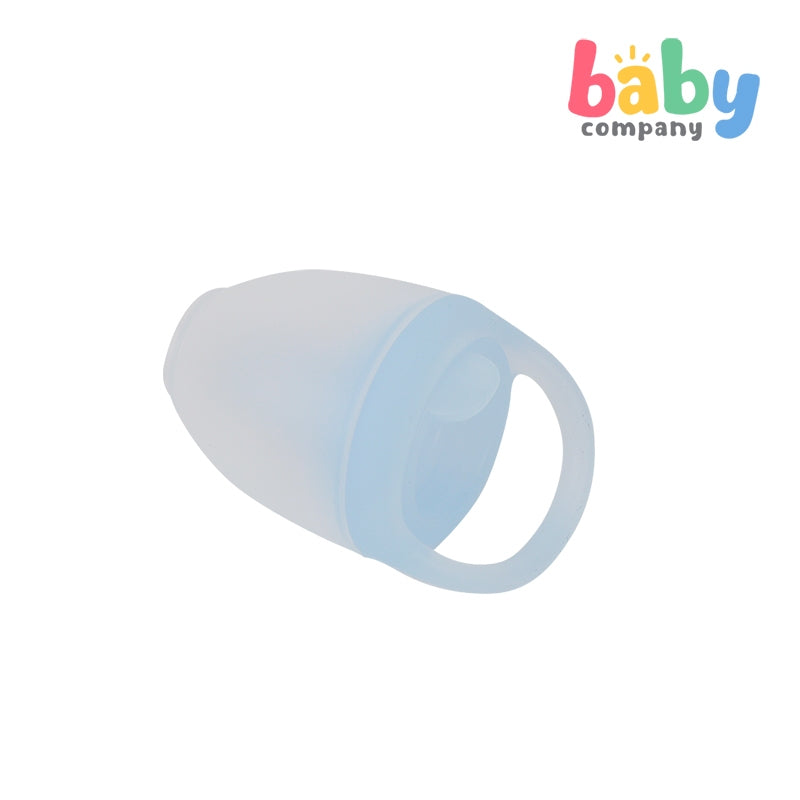 Mom & Baby Silicone Fruit Feeder with Cover - Blue