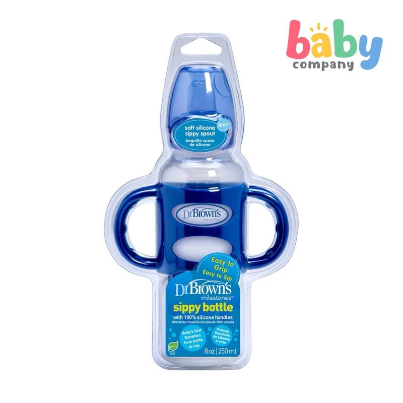 Dr. Brown's Narrow-Neck Sippy Bottle with Silicone Handles 250ml