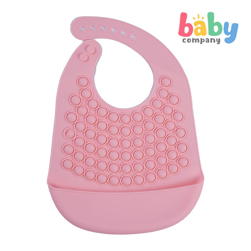 Mom & Baby Silicone Sensory Bib - Pink