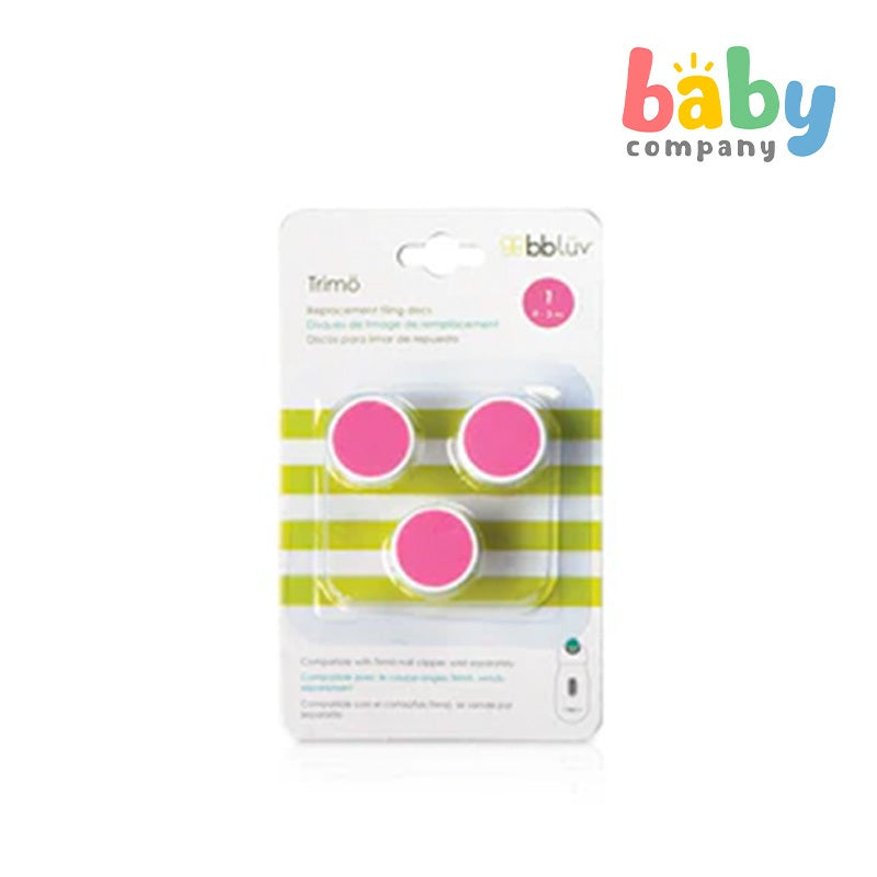 BBLUV Trimö: Extra File Discs for Electric Baby Nail Trimmer - Purple (Step 1)