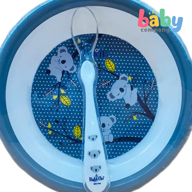 Babyflo Plate with Silicone Spoon